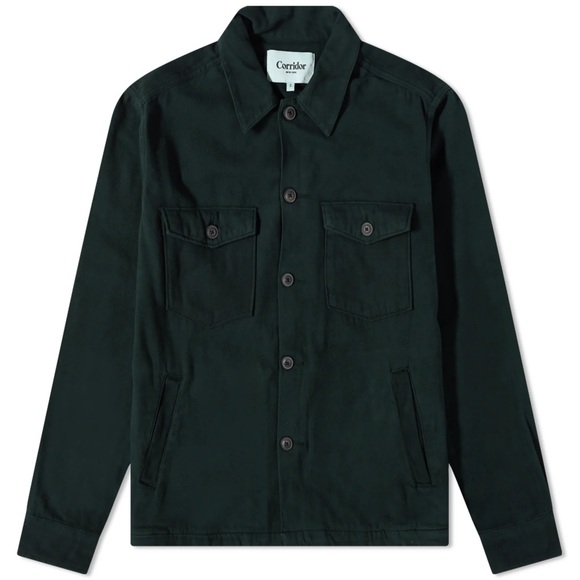 NWT Corridor Moleskin Men's Forest Spruce Green Shirt Military Jacket - Picture 1 of 5